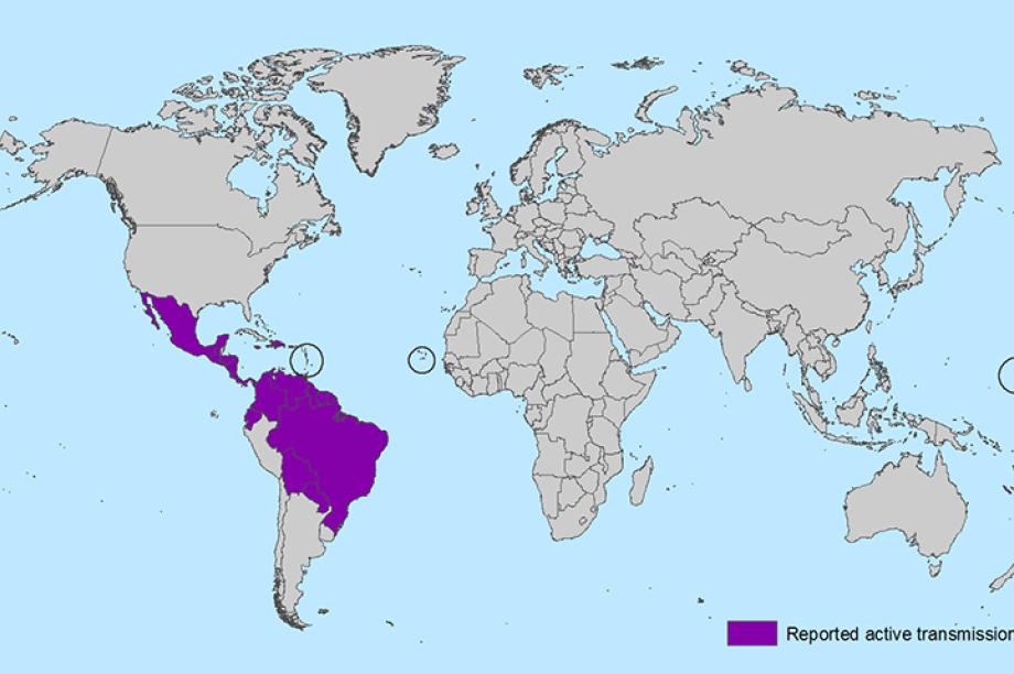 Zika-Virus world map