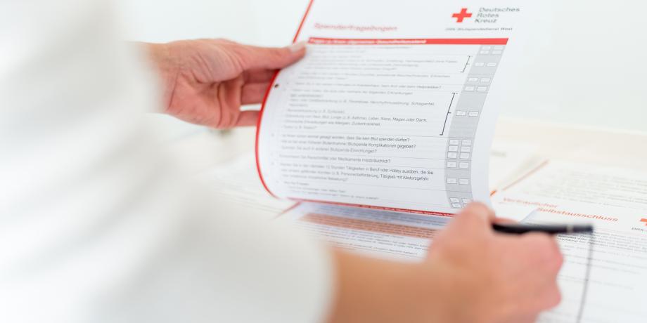 Spenderfragebogen Blutspende