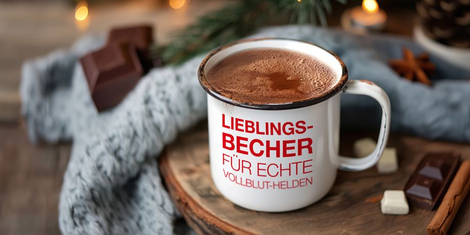 Emaille-Becher für Blutspender