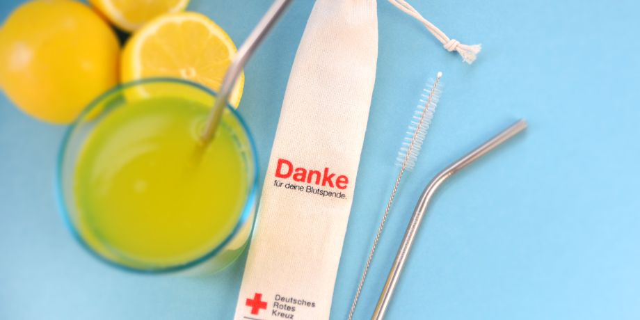 Trinkhalm-Set für Blutspender
