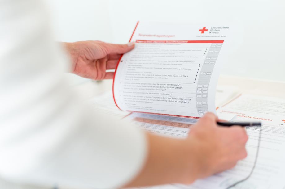 Spenderfragebogen Blutspende