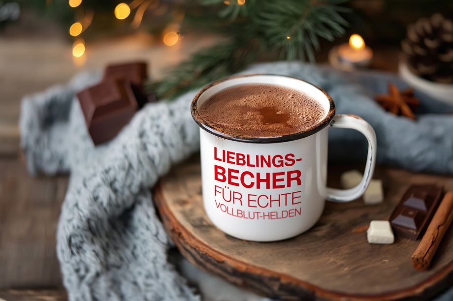 Emaille-Becher für Blutspender