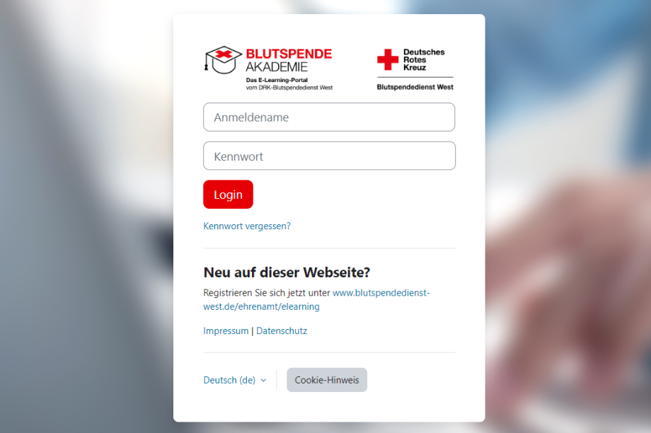 Anmeldung Blutspende Akademie