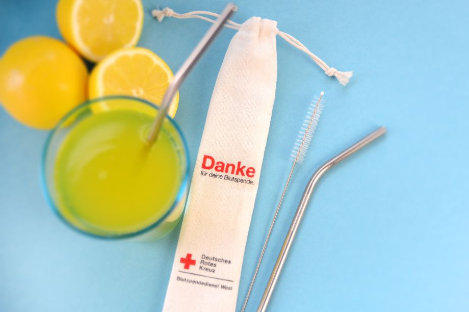 Trinkhalm-Set für Blutspender