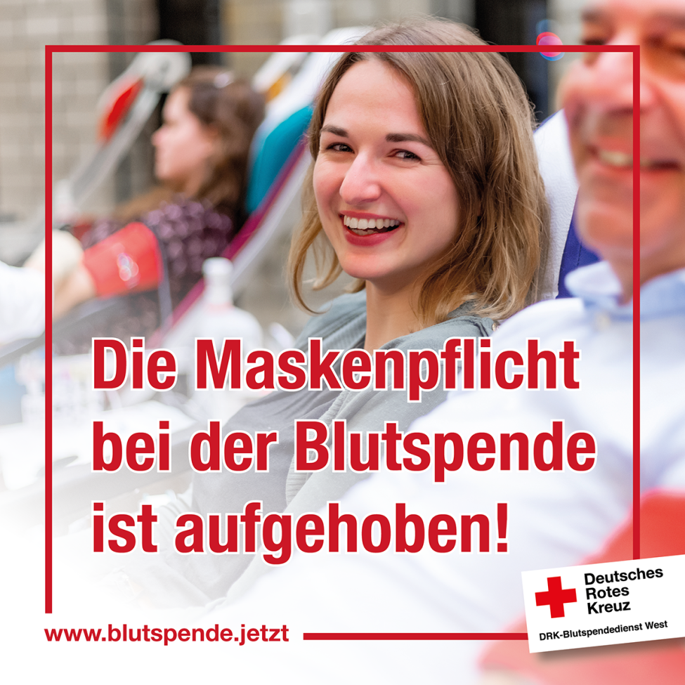 Blutspende ohne Maske möglich